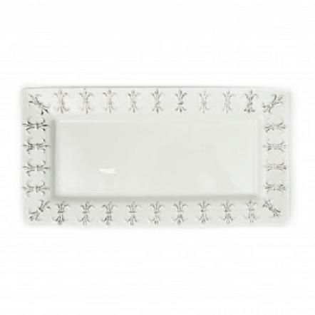 8" x 6.75" Fleur de Lis Rectangular Small Platter (Each) | Walmart (US)