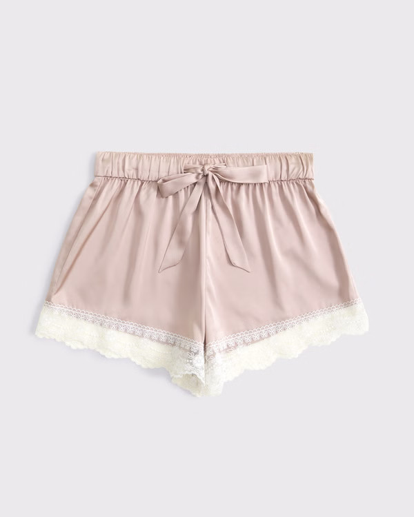 Lace and Satin Sleep Short | Abercrombie & Fitch (US)
