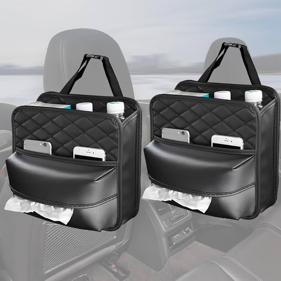 AULESSE Car Seat Back Organizer Waterproof Backseat Hanging Organizer With Tissue Holder Rear Sea... | Amazon (US)
