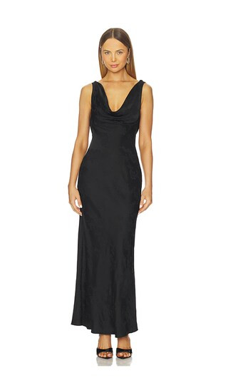 x REVOLVE Billy Jacquard Gown in Black | Revolve Clothing (Global)