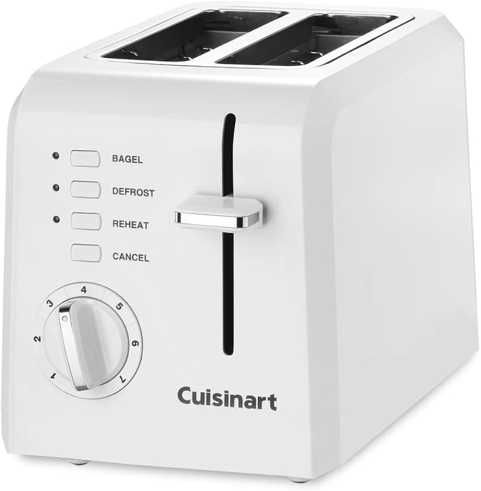 Cuisinart CPT-122 Compact Plastic 2-Slice Toaster, White | Amazon (US)