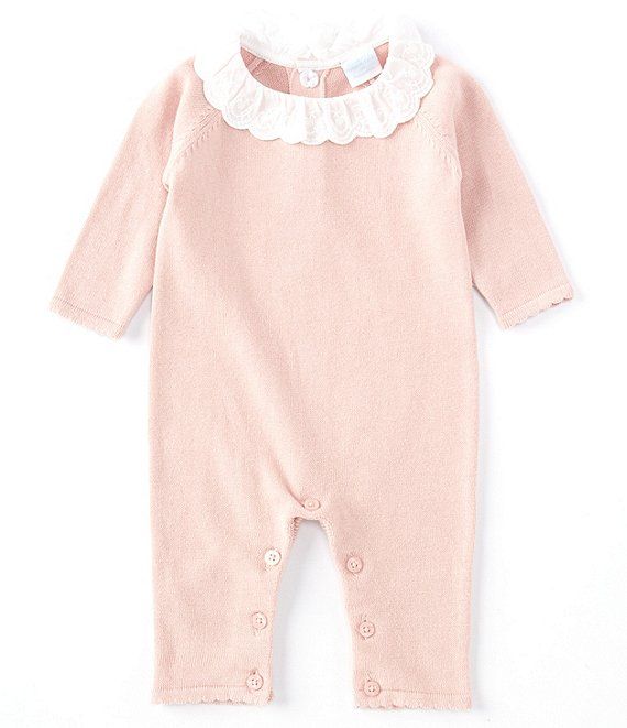 Edgehill Collection Baby Girls Newborn-6 Months Eyelet Collar Sweater Coverall | Dillard's | Dillard's
