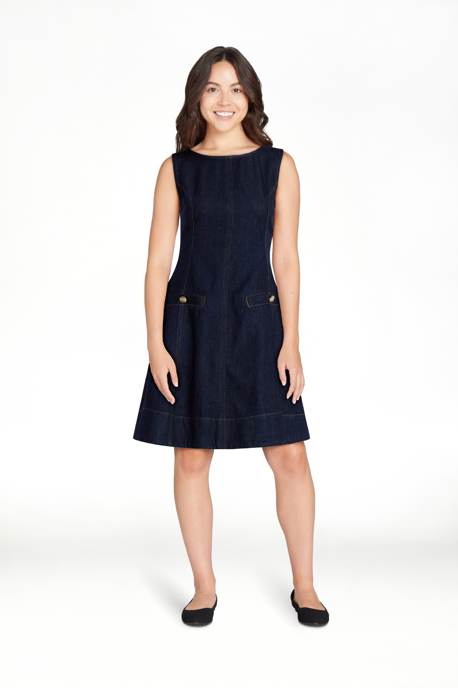 Free Assembly Women's and Women’s Plus Sleeveless Denim Mini Dress, Sizes 0-26 | Walmart (US)