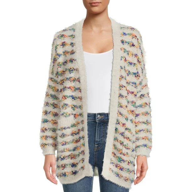 Dreamers by Debut Women's Rainbow Stitched Cardigan | Walmart (US)