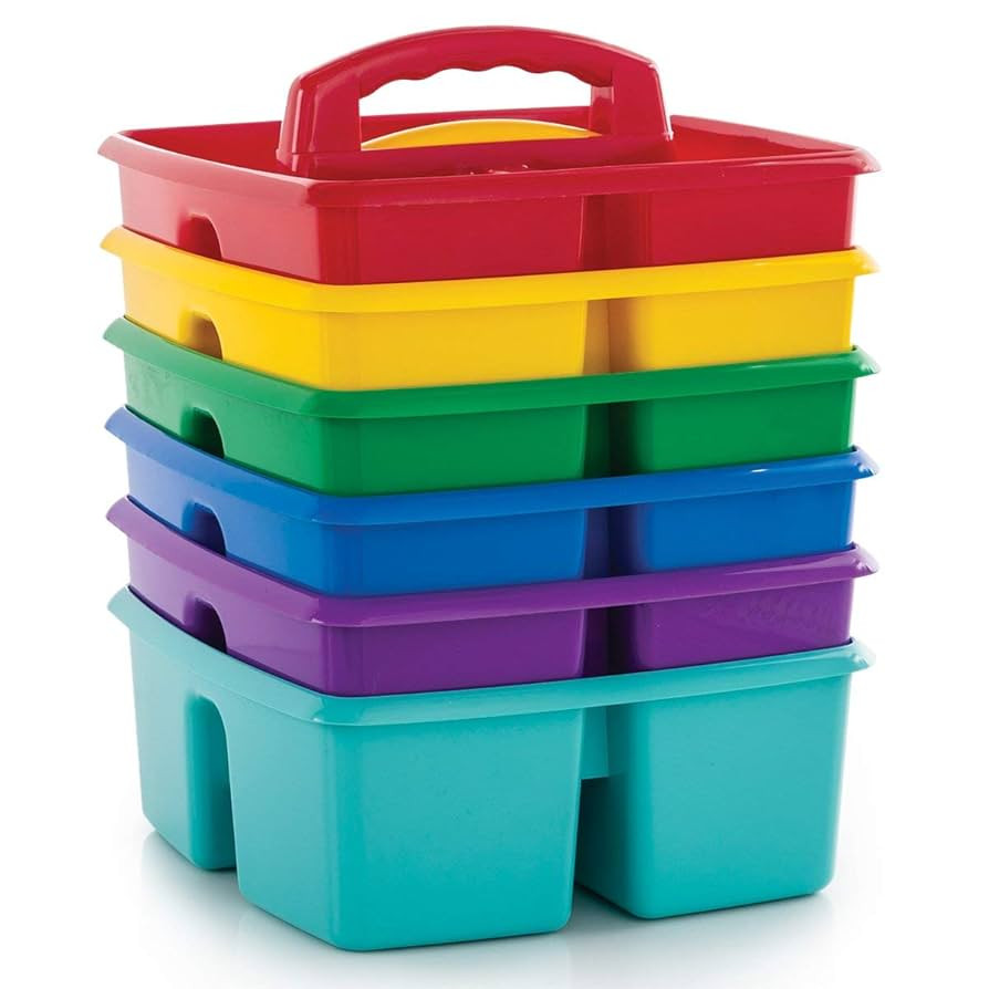 Storex Classroom Caddy, 9.25 x 9.25 x 5.25 Inches, Assorted Colors, Color Assortment Will Vary, C... | Amazon (US)