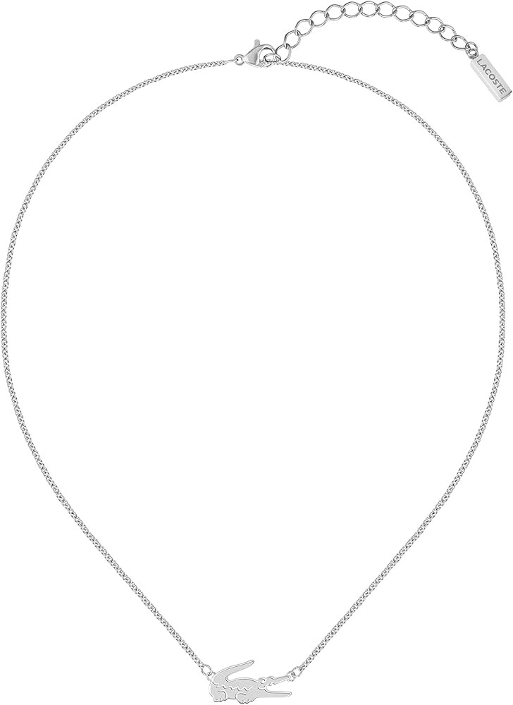 Lacoste Crocodile Pendant Necklace for Women - Stainless Steel, Adjustable - Iconic Elegant Colle... | Amazon (US)