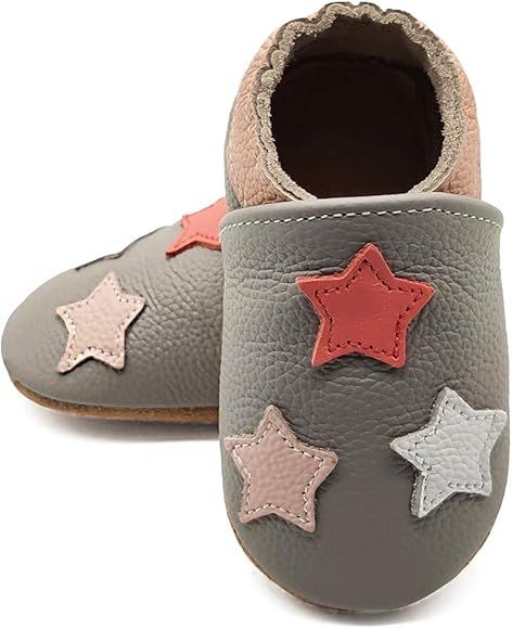 Owlowla Baby Soft Sole Leather Crib Shoes Infant Toddler Pre-Walker Shoes Boy Girl … | Amazon (US)