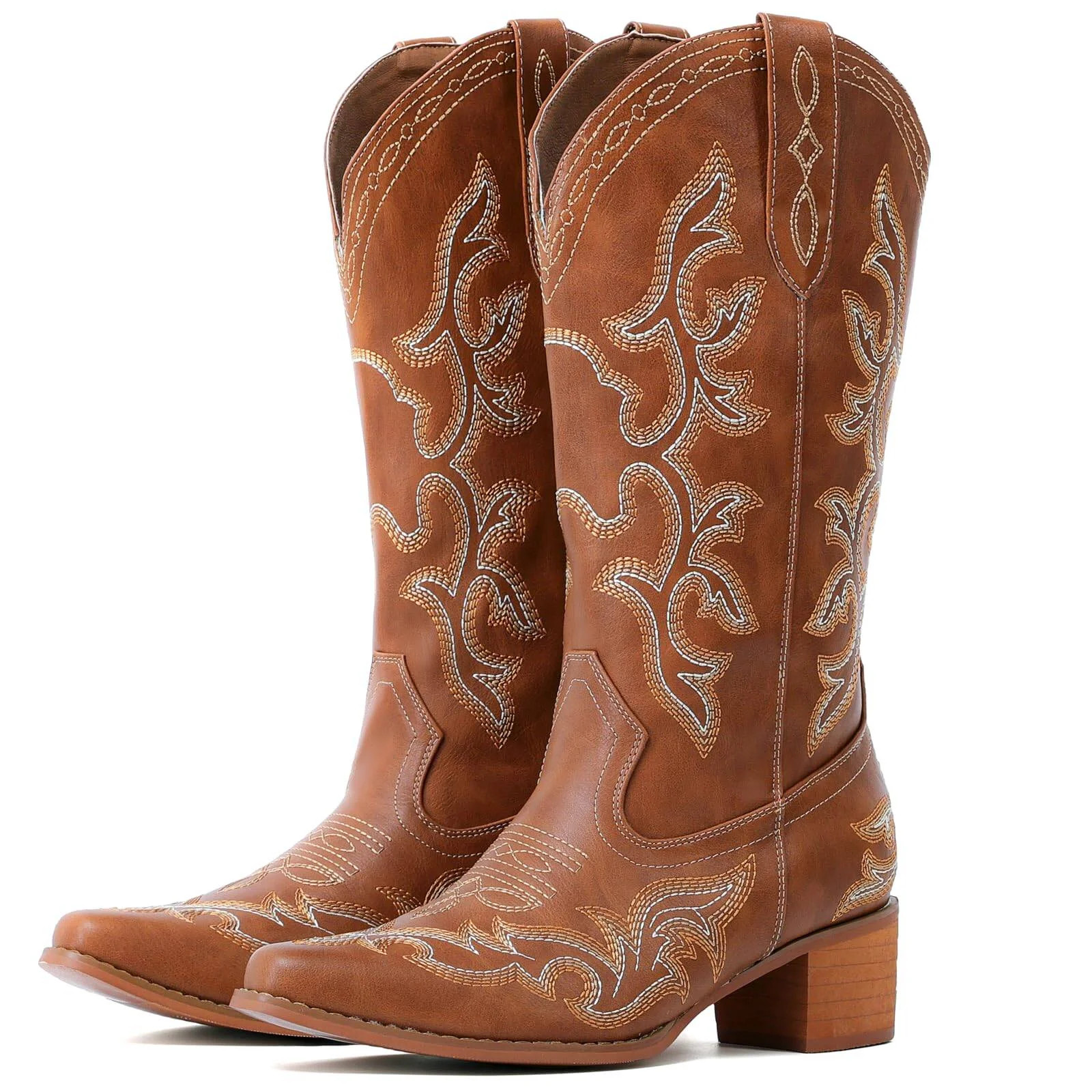 Cowboy Boots For Women Western Boots Cowgirl Classic Fashion Embroidered Pointy Toe Boots - Walma... | Walmart (US)