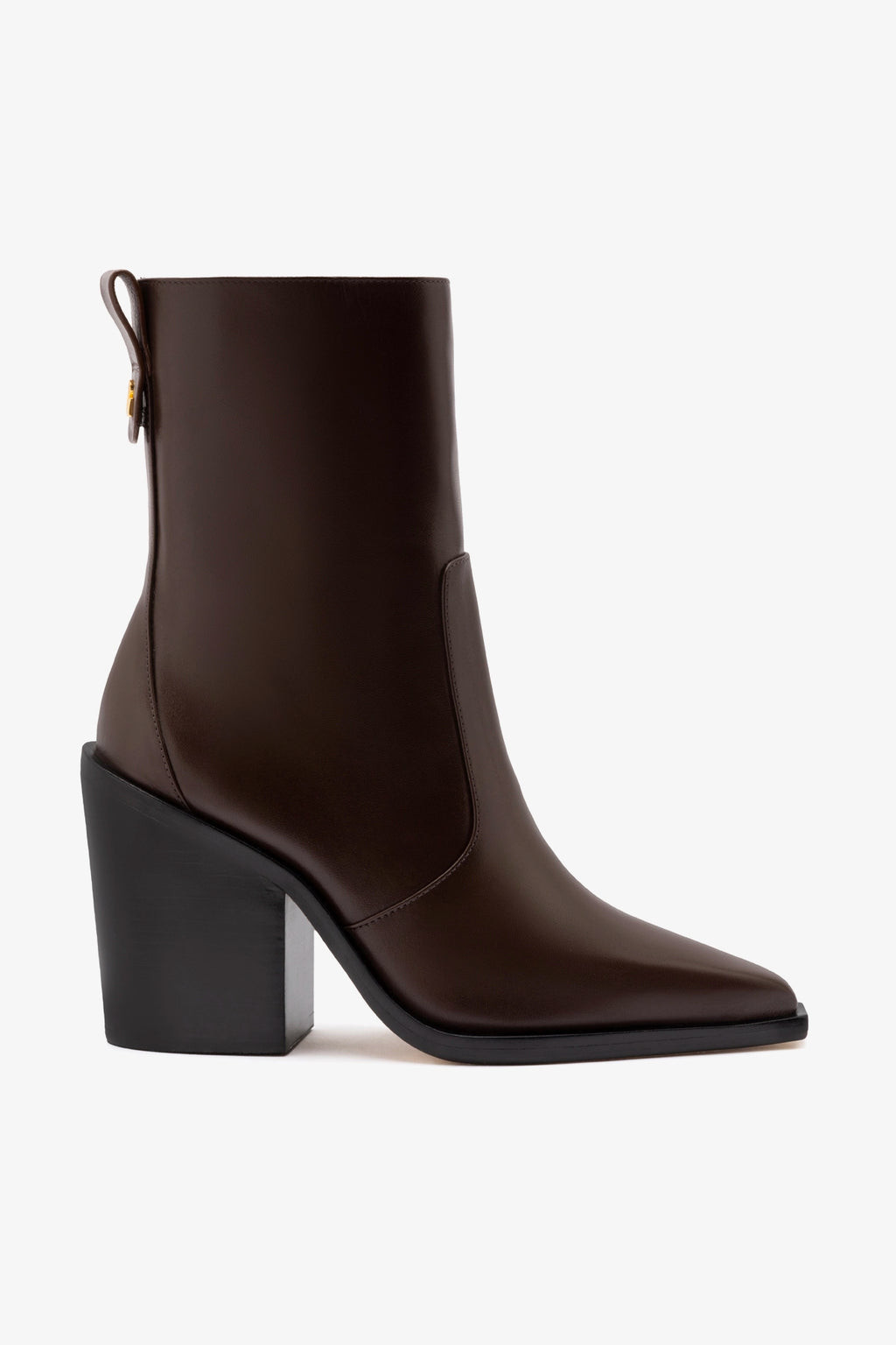 James Bootie In Brown Leather | Larroude