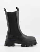 Public Desire Innovator chunky chelsea boots in black | ASOS (Global)