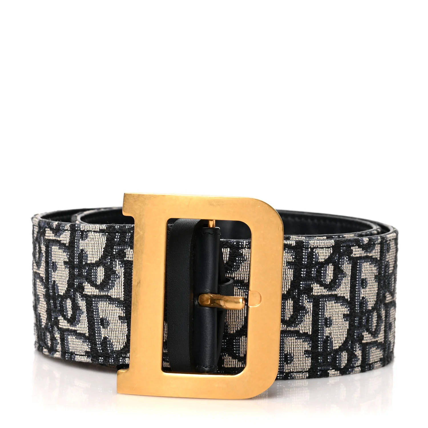 CHRISTIAN DIOR Oblique Diorquake Belt 75 Blue Multi | FASHIONPHILE (US)