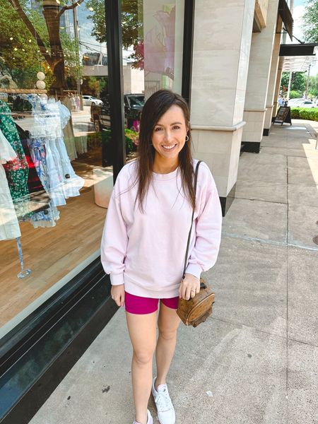 Lululemon perfectly oversized crew in strawberry milkshake (size 6) with wunder train shorts in magenta purple (size 4) 





#LTKstyletip #LTKfindsunder100 #LTKSeasonal