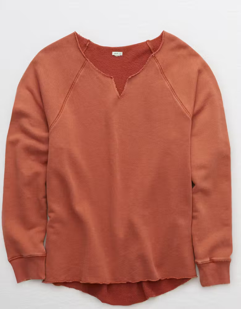 Aerie V Oversized Sweatshirt | American Eagle Outfitters (US & CA)