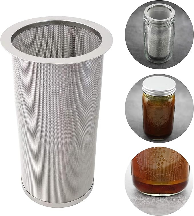 iAesthete Cold Brew Coffee Filter for Wide Mouth Mason Jar, Food Grade 304 Stainless Steel, Ultra... | Amazon (US)