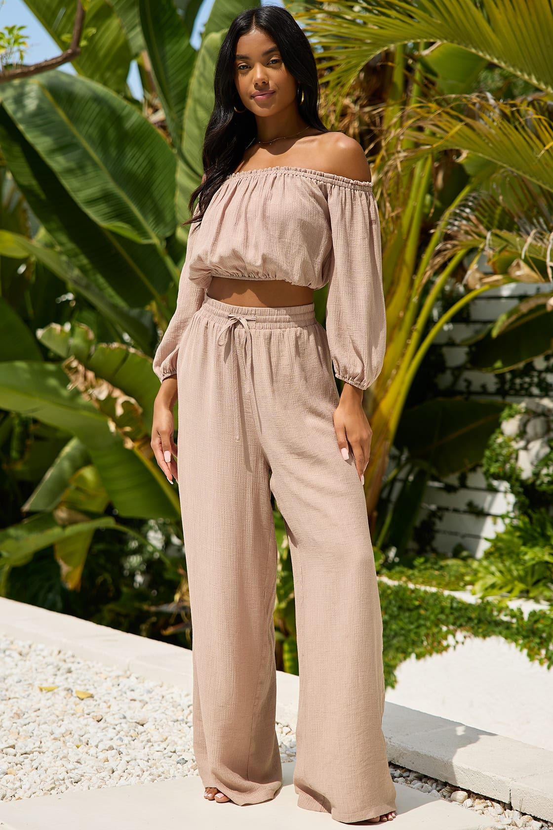 Grab Your Passport Taupe Two-Piece Swim Cover-Up Jumpsuit | Lulus (US)