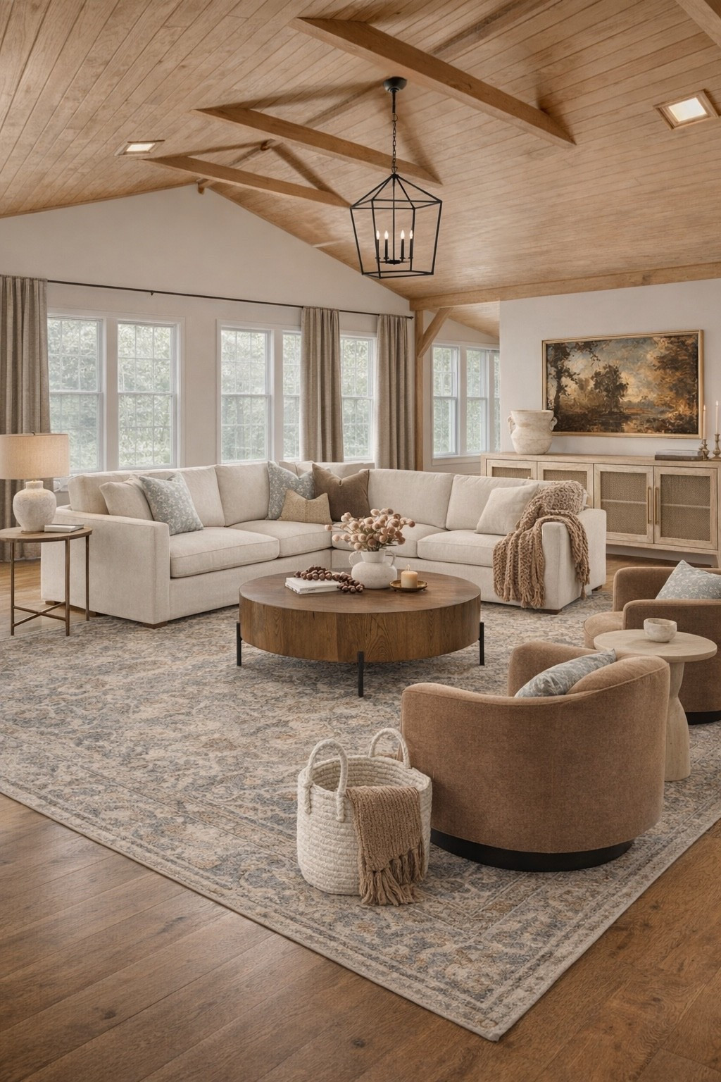 Cozy living room decor ideas! Living room design, sectional sofa, home decor, living room inspiration, accent chairs, living room rug, media cabinet, console table 


#LTKHome #LTKSeasonal #LTKSaleAlert