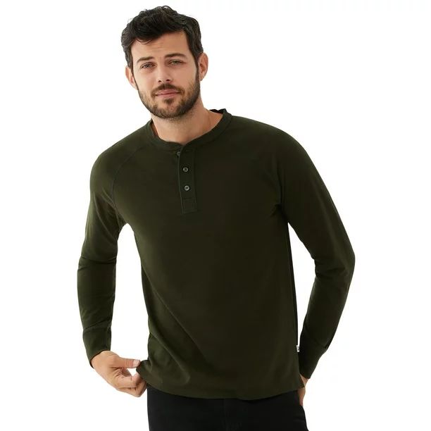 Free Assembly Men's Everyday Long-Sleeve Henley Shirt - Walmart.com | Walmart (US)