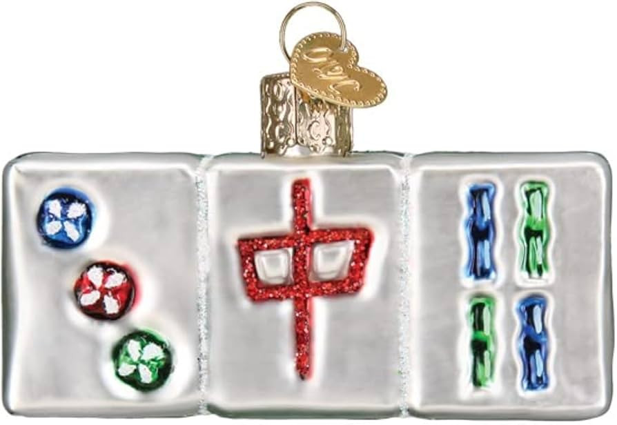 Old World Christmas Mahjong Glass Blown Ornament for Christmas Tree, Handcrafted Holiday Decorati... | Amazon (US)