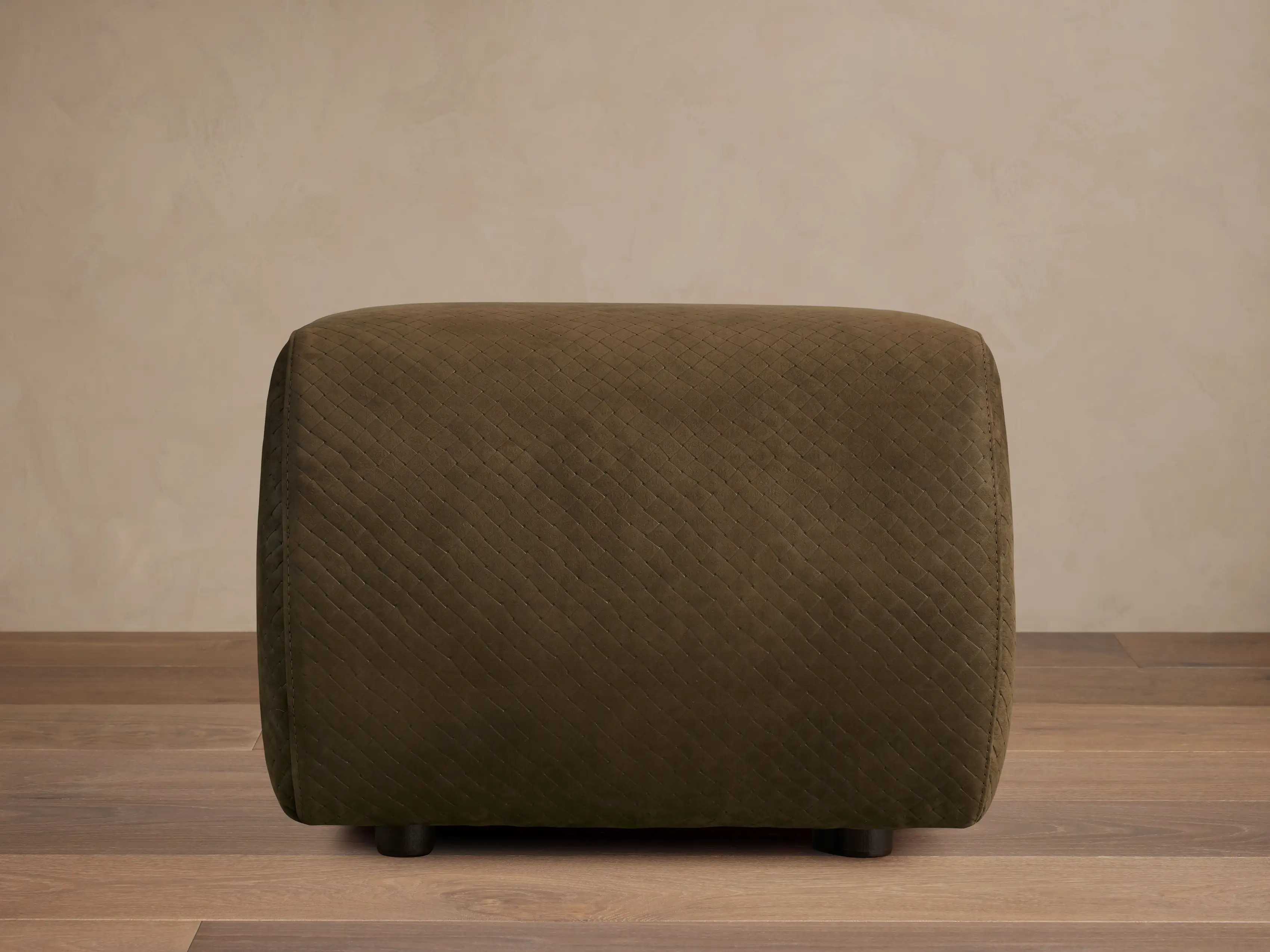 Fresno Leather Ottoman | Arhaus
