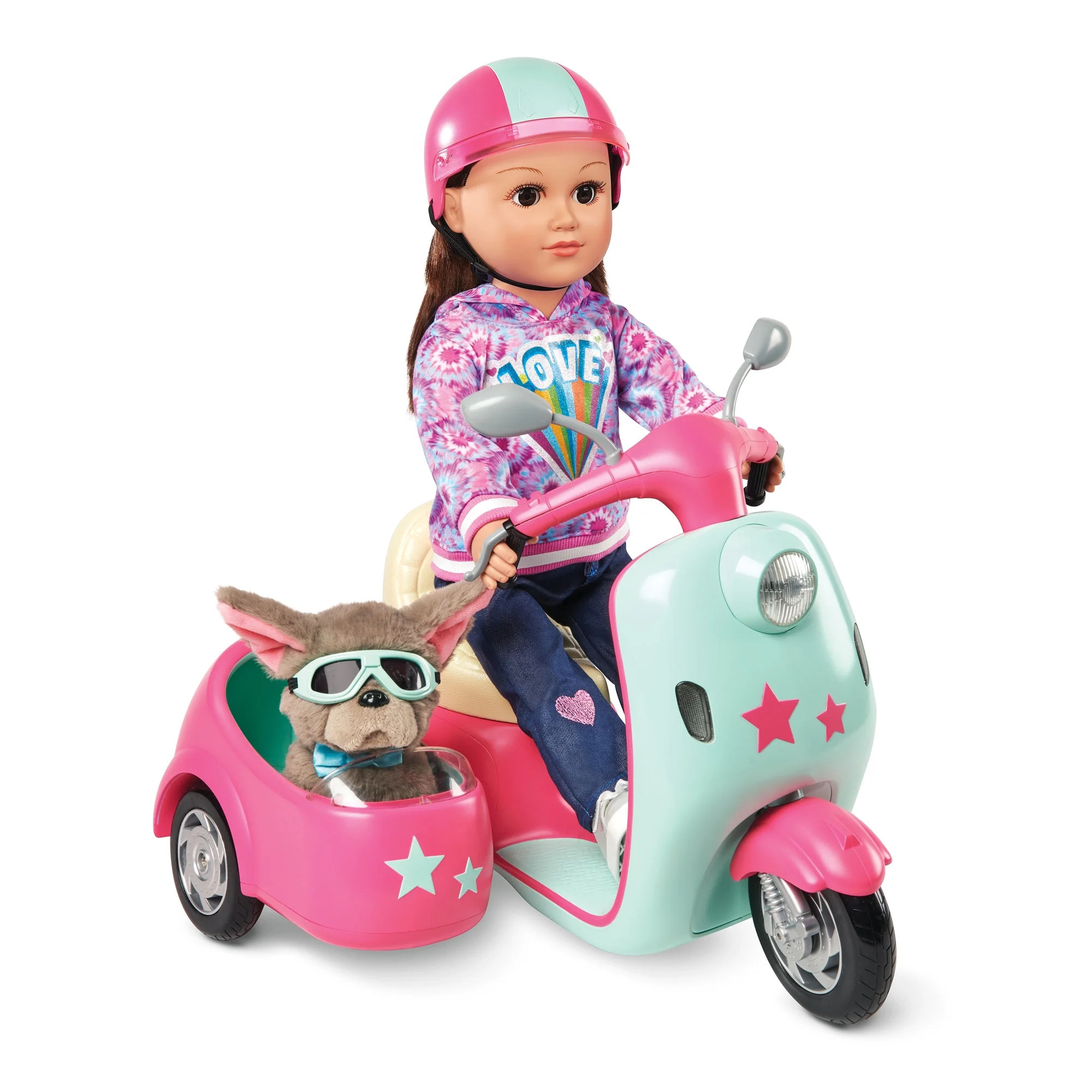 My Life As RC Scooter with Detachable Sidecar, 18” Doll, Multi-Color, Children Age 5+ | Walmart (US)