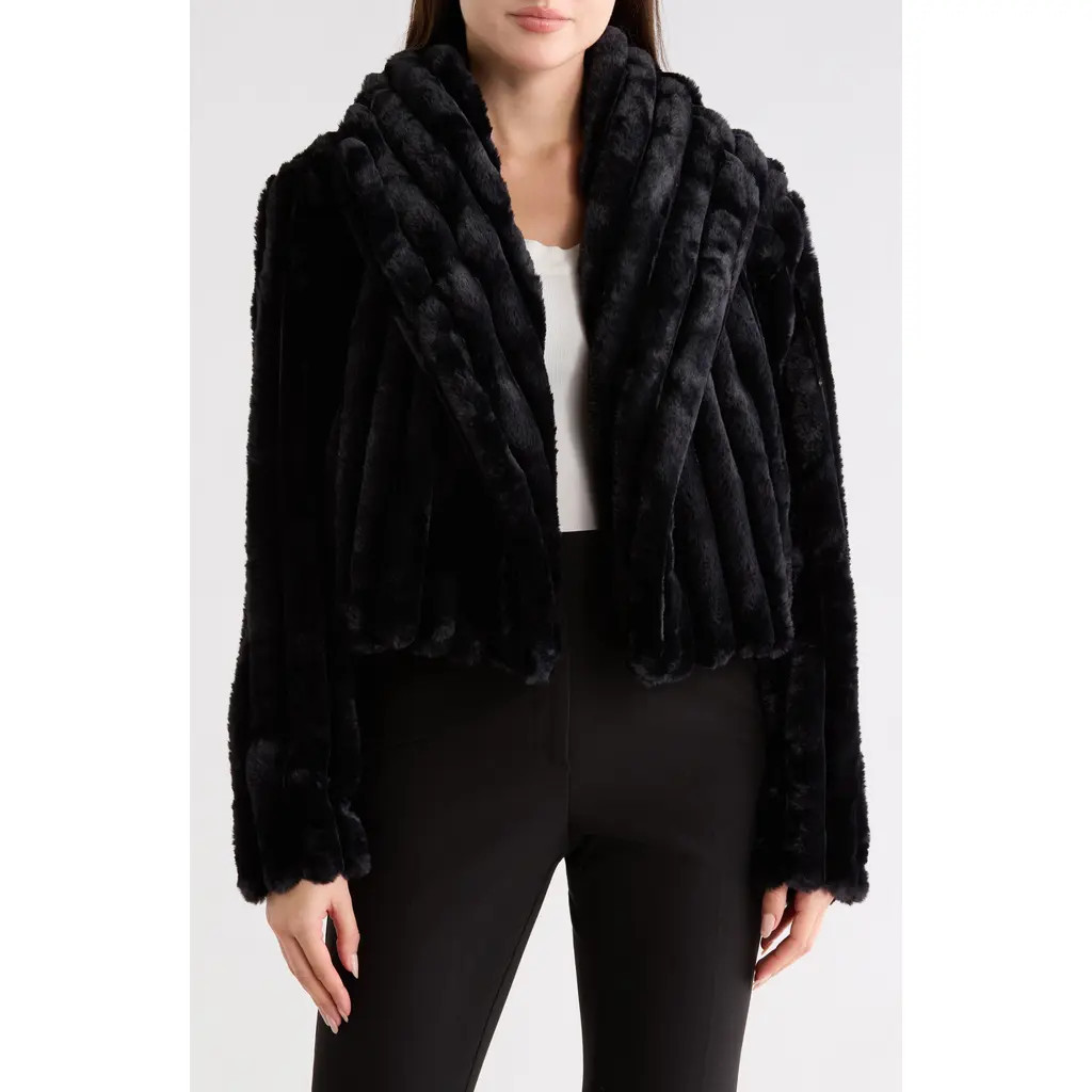 BLANKNYC Faux Fur Cropped Jacket in Night Life at Nordstrom Rack, Size Small | Nordstrom Rack