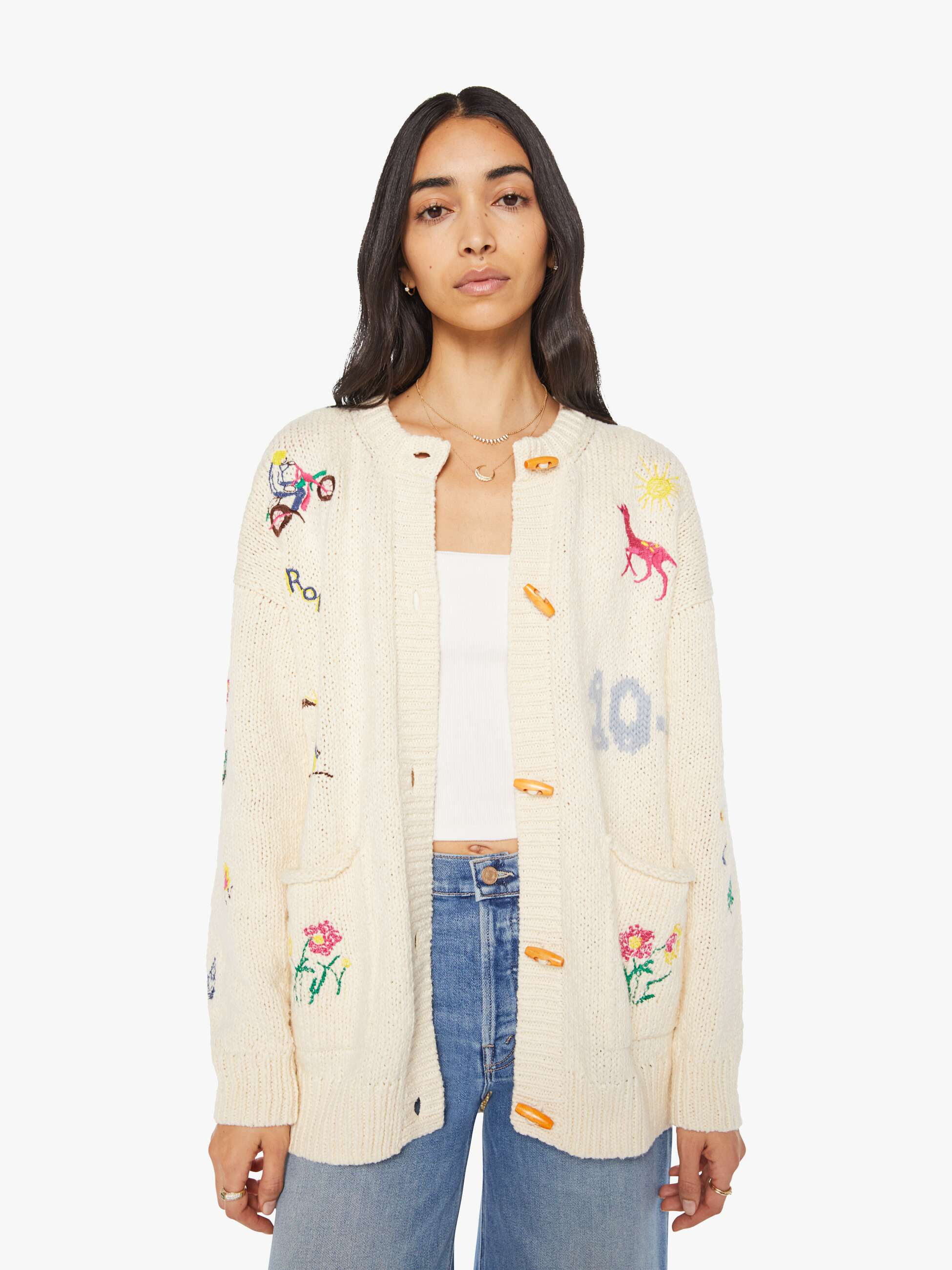 The Long Drop Cardigan - Out There | Mother Denim