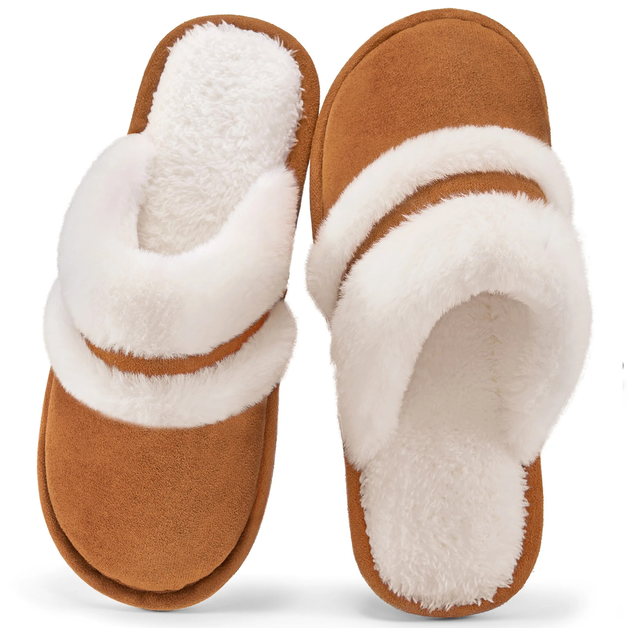 Ecetana Cozy Slippers for Women Indoor and Outdoor Fuzzy House Shoes with Memory Foam | Walmart (US)