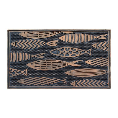 A1HC Heavy Duty Rubber Door Mat Fish Pattern Outdoor Entry Mat, Non-Slip Front Door Mat 18" x 30" | Target