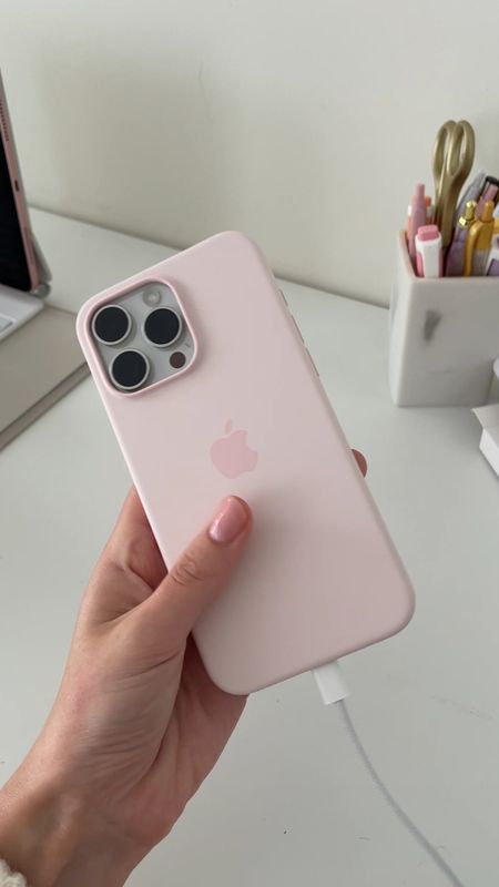 iPhone 15 Pro Max white titanium case pink #pinkiphone #phonecase 

#LTKVideo