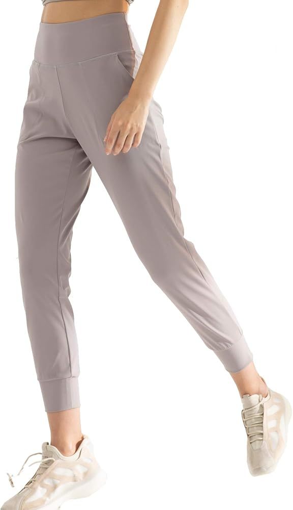 AJISAI Women's High Waisted Joggers with Pockets Yoga Pants for Running Lounge | Amazon (US)