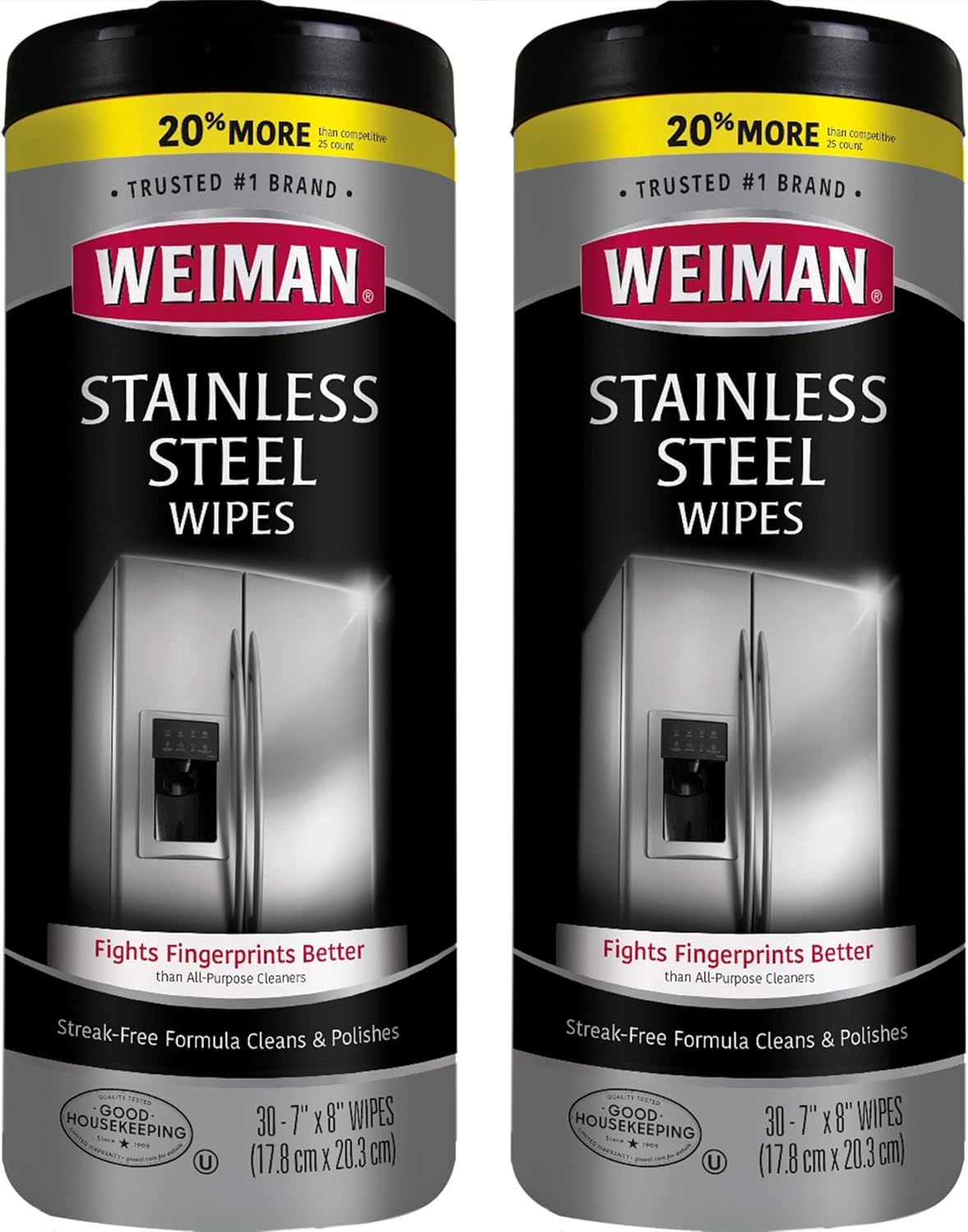 Weiman Stainless Steel Cleaner Kit - Fingerprint Resistant, Removes Residue, Water Marks and Grease from Appliances