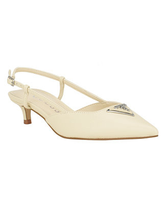Women's Jesson Pointed Slingback Kitten Heel Mules | Macy's