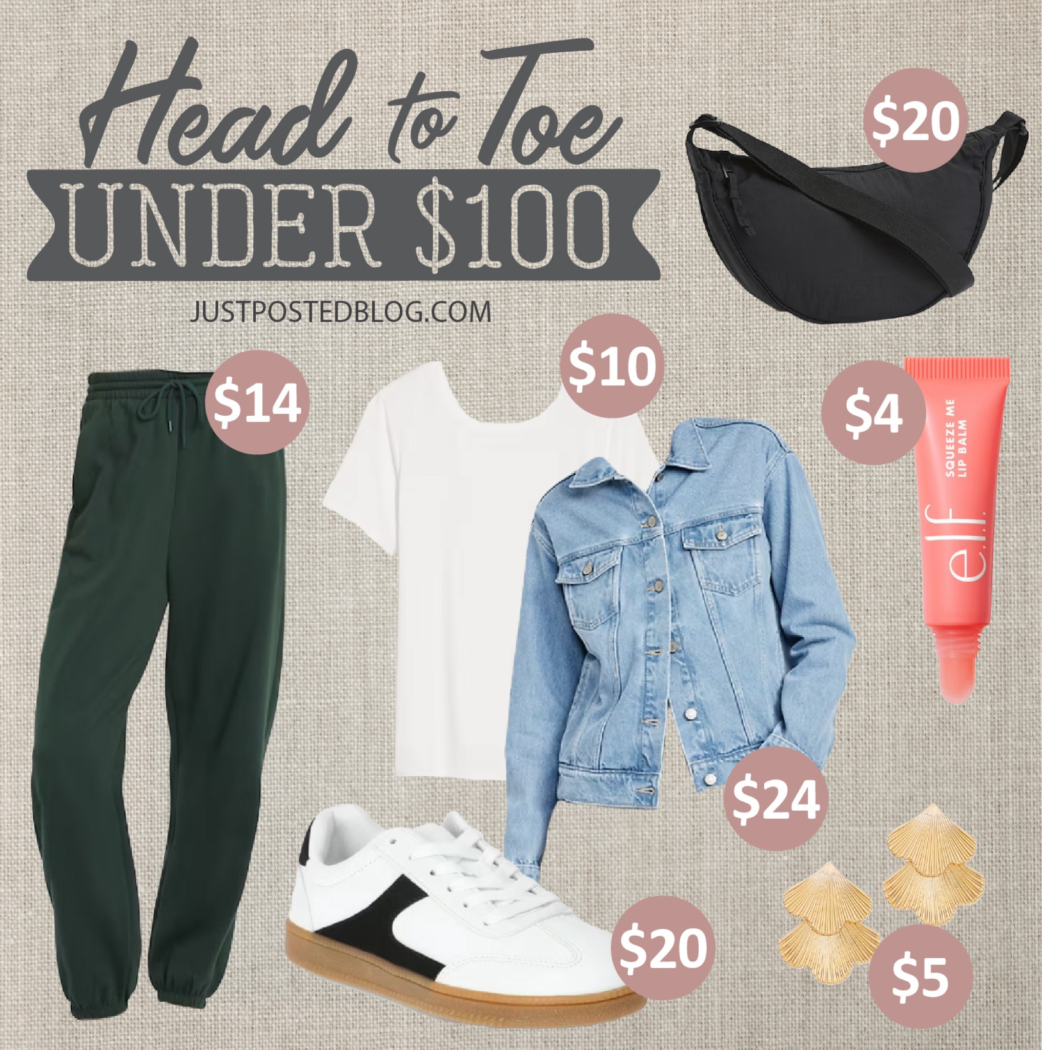 These cute joggers are on sale for only $14 today!!!!! I love that this look is head to toe under $100 and it includes seven items! 

#LTKSaleAlert #LTKFindsUnder100