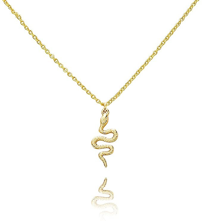 Sora Tuki Gold Snake Necklace Silver Snake Pendant Necklace Layered Snake Necklace for Women Serp... | Amazon (US)