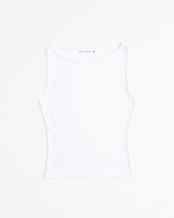 Women's Cotton-Blend Seamless Fabric Boatneck Top | Women's Tops | Abercrombie.com | Abercrombie & Fitch (US)