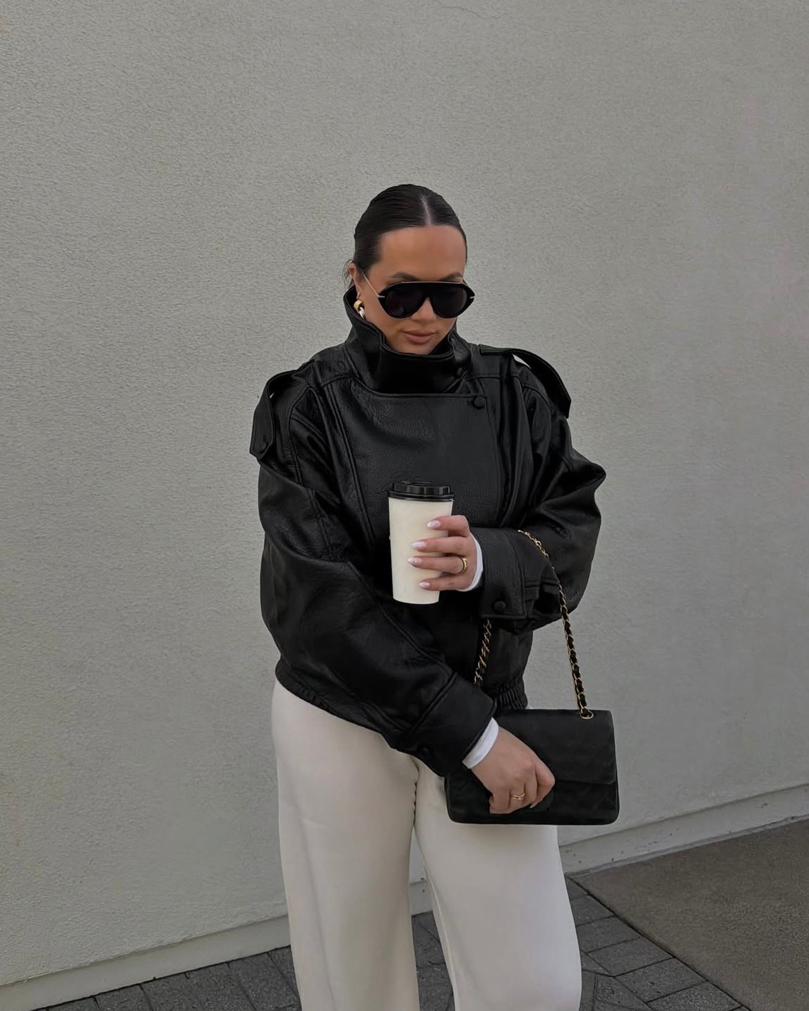 Chic black leather jacket outfit - obsessed with this jacket from Zara! 

#LTKSeasonal #LTKootd