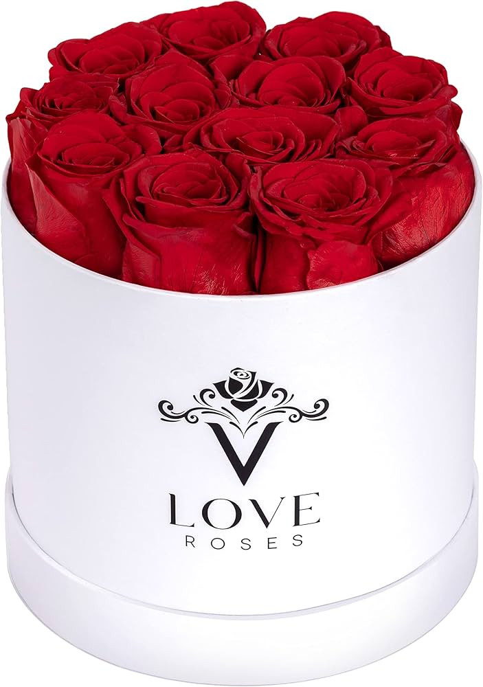 VLove® Forever Preserved Roses in a Box | Real, Long Lasting Roses That Last Over A Year | Handc... | Amazon (US)