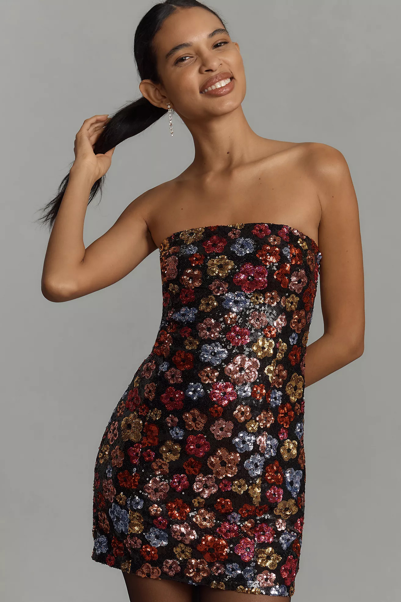Endless Rose Strapless Sequin Mini Dress | Anthropologie (US)