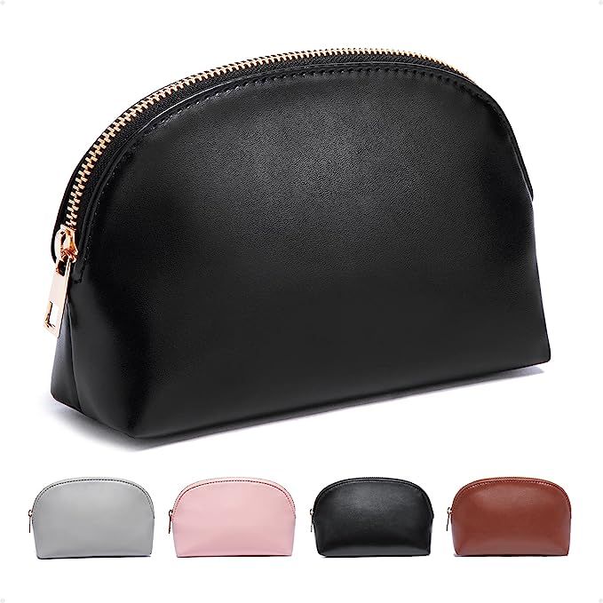 Amazon.com: Vorspack Makeup Bag Small Travel Cosmetic Bag Lightweight PU Leather Cosmetic Organiz... | Amazon (US)