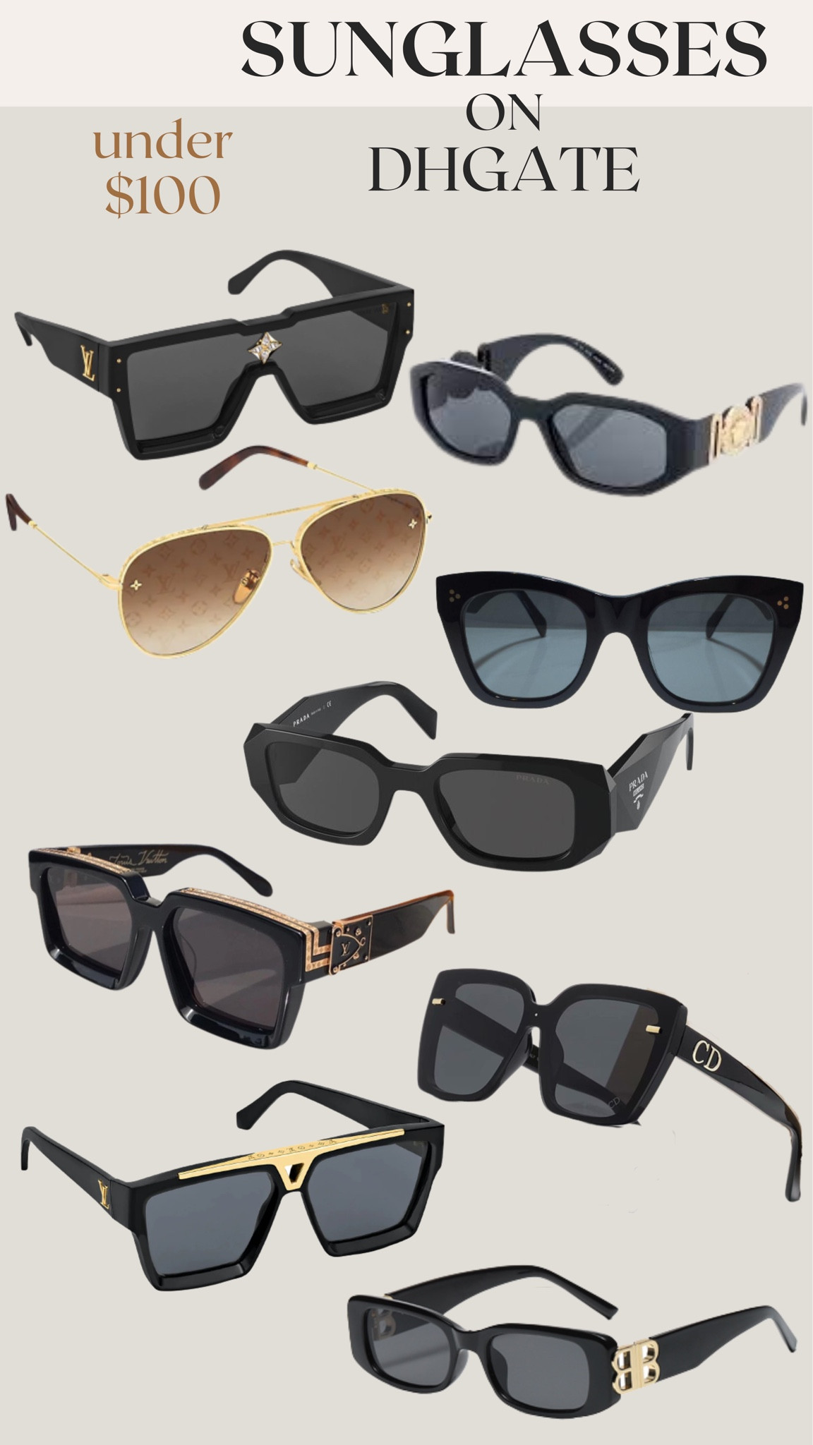 Dhgate sunglasses under $50 $100

#LTKunder50 #LTKsalealert #LTKunder100