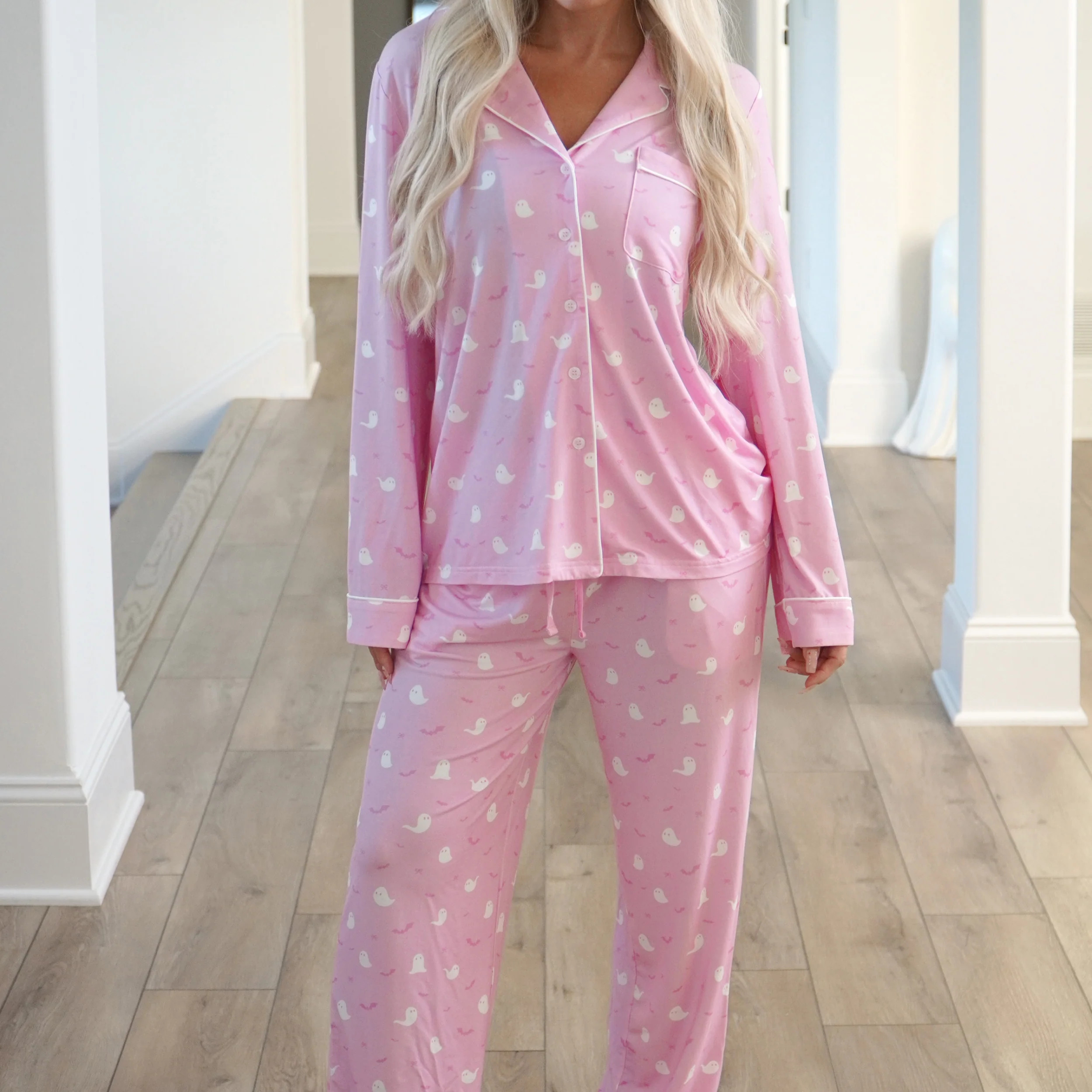 Pink Ghost Pajamas | SuzieB Fitness