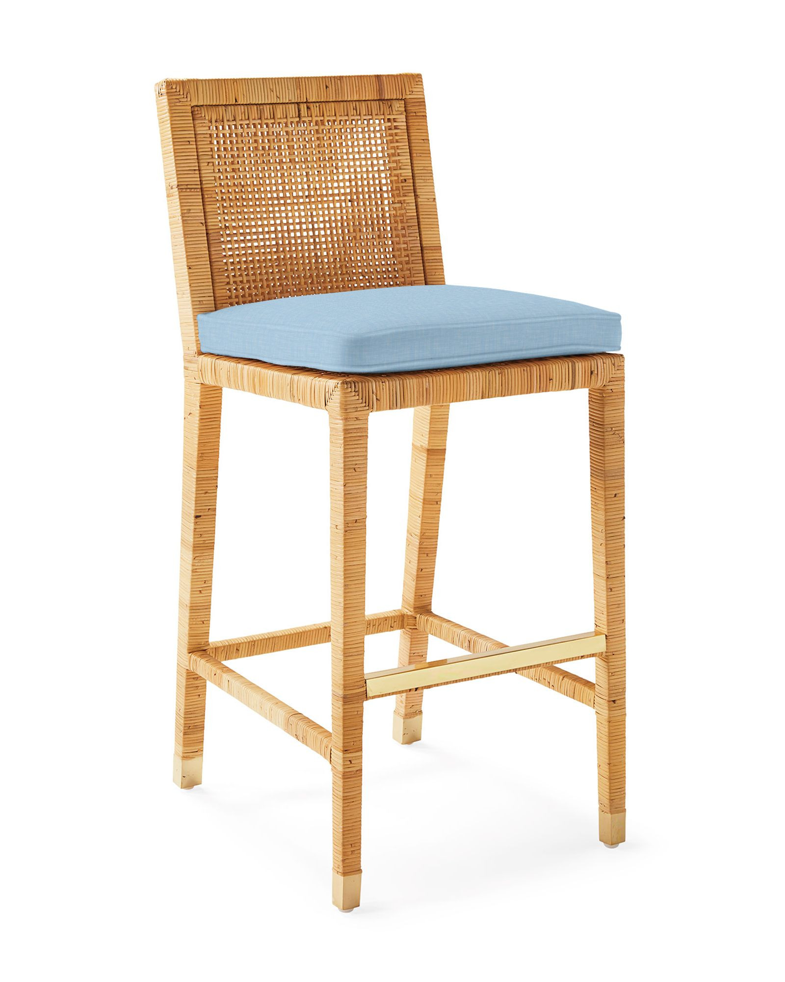 Balboa Rattan Bar Stool - Natural | Serena and Lily