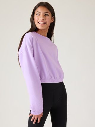 Athleta Girl Sundown Cropped Sweatshirt | Athleta