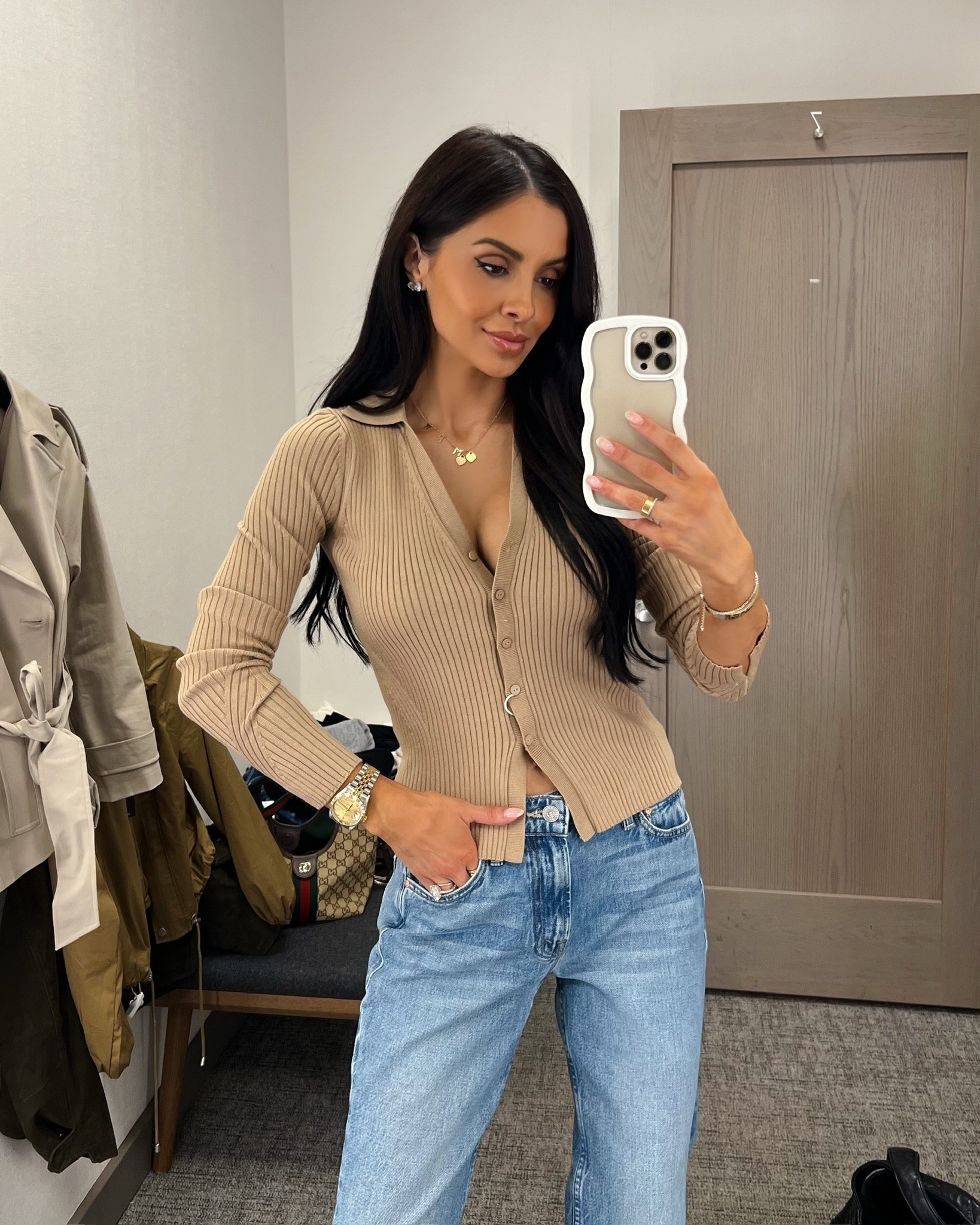 Nordstrom anniversary sale picks I’m buying 
AllSaints camel cardigan wearing an xs - love the flattering fit, one of my favorite finds from the #NSALE

#LTKSaleAlert #LTKOver40 #LTKootd