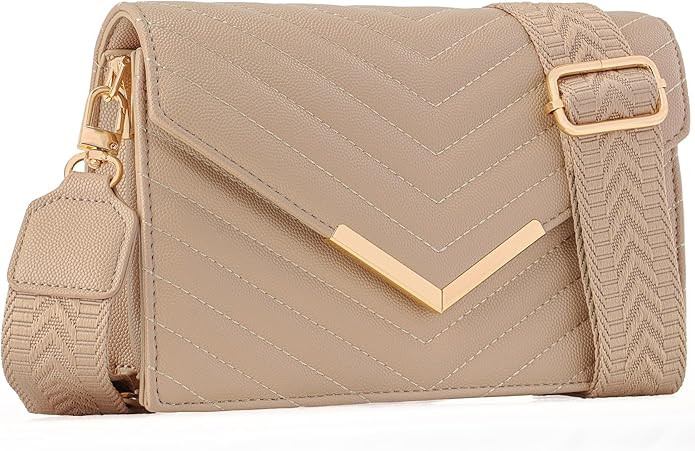 MOJISOLO Women's Crossbody Bag-Classic Quilted Vegan Leather Purse Shoulder Handbag with Adjustab... | Amazon (US)