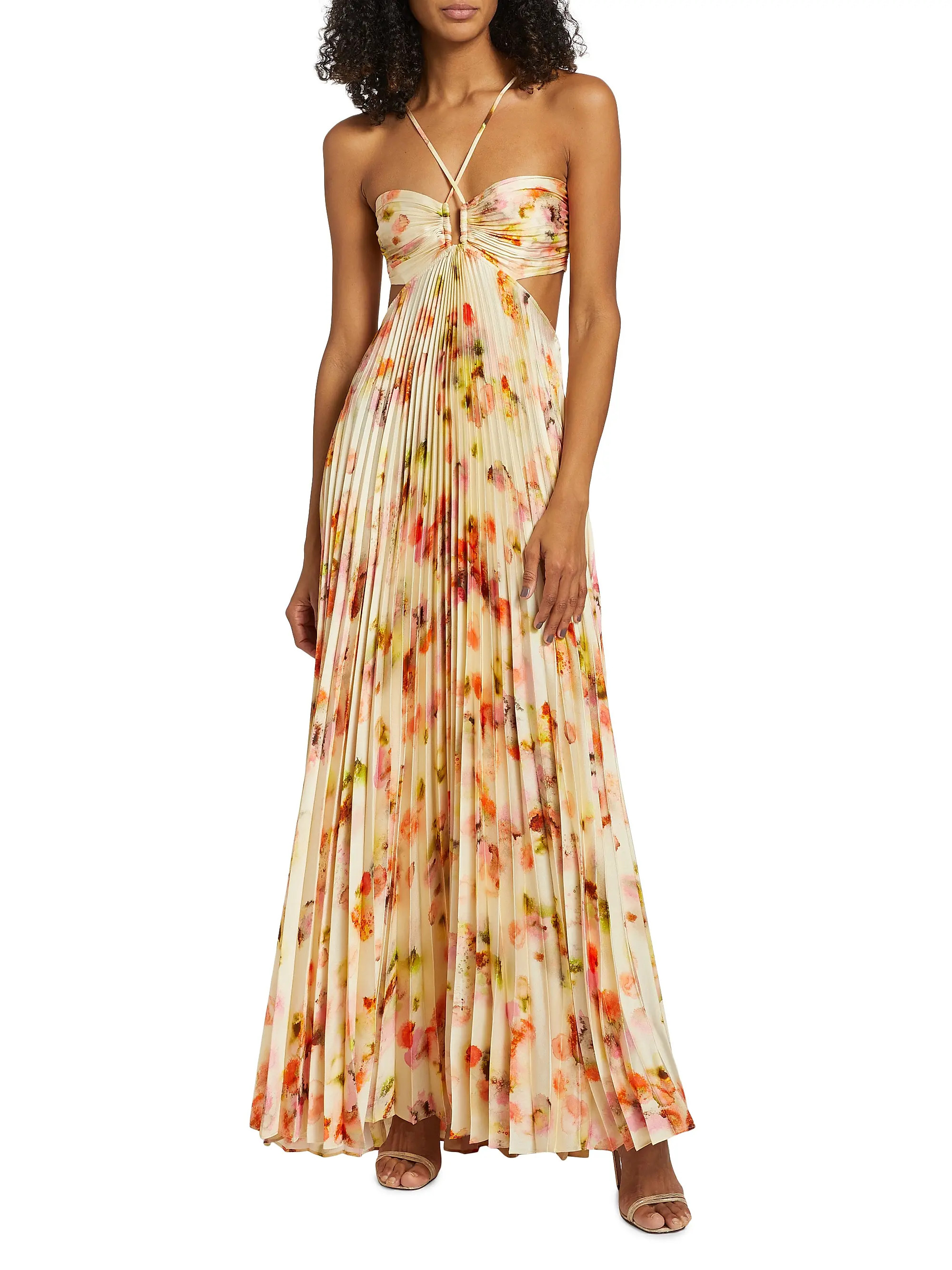 Moira Pleated Floral Maxi Dress | Saks Fifth Avenue