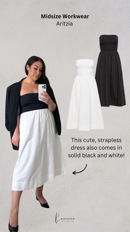 The cutest, strapless poplin dress for spring and summer ☀️ Midsize Fashion | Midsize Workwear | Office Outfit | Summer Dress | Spring Dress | Casual Dress

#LTKworkwear #LTKmidsize #LTKstyletip