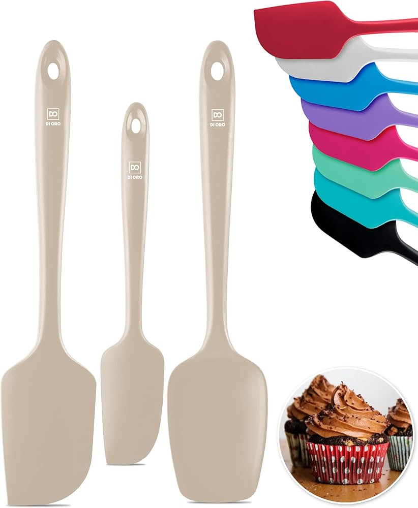 DI ORO Silicone Spatula Set - Rubber Kitchen Spatulas for Baking, Cooking, & Mixing - 600°F Heat... | Amazon (US)