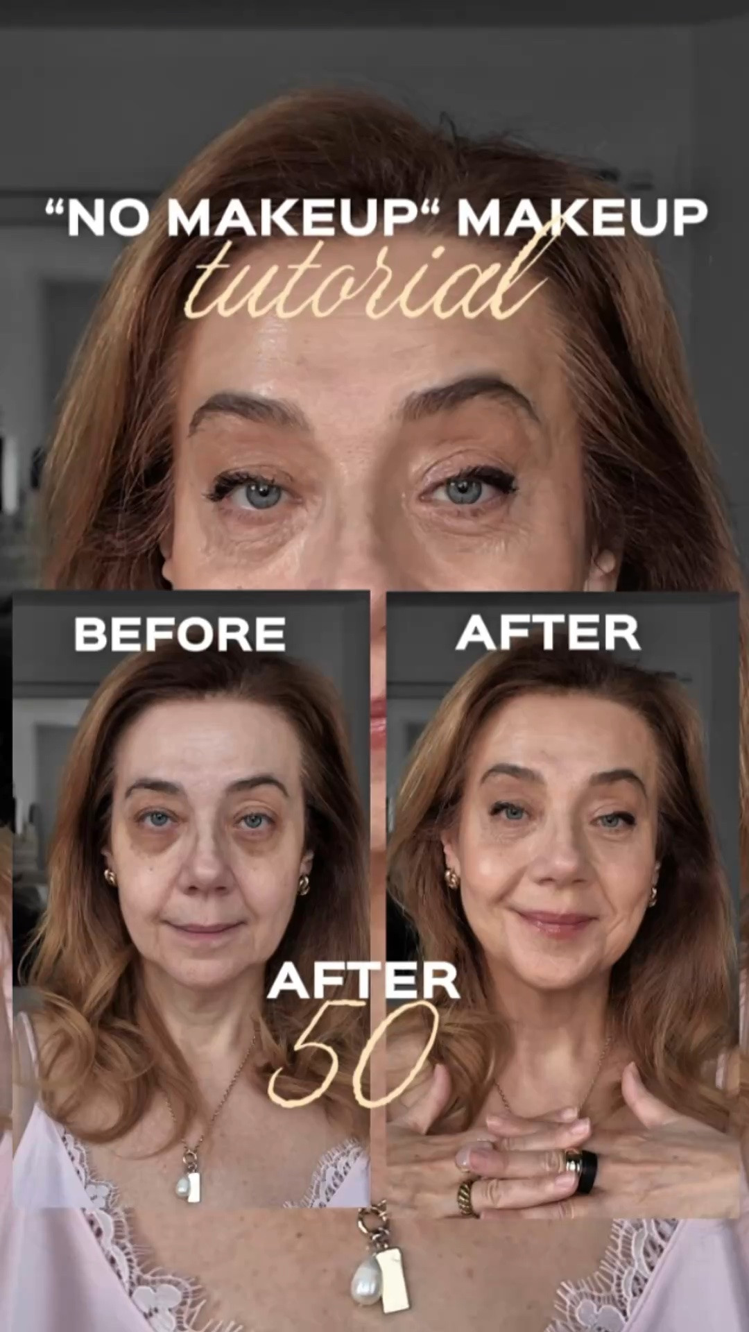 This is my real everyday “no-makeup” makeup routine at 61. The goal isn’t to cover everything—it’s to soften, brighten and add a little definition while still looking like myself.

A little tinted moisturizer, strategic concealer, soft contour and just enough colour to bring my face back to life. Simple, wearable and very mature-skin friendly.

Which do you prefer: before or after? Save this for your next easy makeup day. Products are listed below. 👇

Products used

1. DRMTLGY Universal Tinted Moisturizer SPF 46
2. YSL Touche Éclat Awakening Concealer
3. Sephora Collection Contour Stick
4. No Makeup Makeup Lips & Cheeks
5. Thrive Causemetics eyeshadow stick
6. Thrive Causemetics eyeliner
7. Thrive Causemetics highlighter
8. Charlotte Tilbury setting powder
9. Anastasia Beverly Hills dual-ended eyebrow pencil
10. Hourglass Unlocked Tubing Mascara
11. MISSHA Glow Face Mist

Save for your next quick makeup day and share with a friend who struggles with her makeup.💄 

Follow for more easy beauty, style and lifestyle tips for women over 50.

#LTKbeauty #LTKover50style
