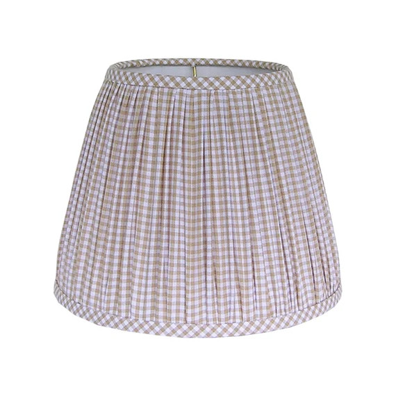 Beige Gingham Pleated Lamp Shade Custom Sizes and Colors | Etsy | Etsy (US)